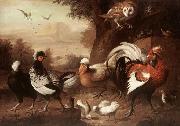 Jakob Bogdani Fowls and Owl oil painting reproduction